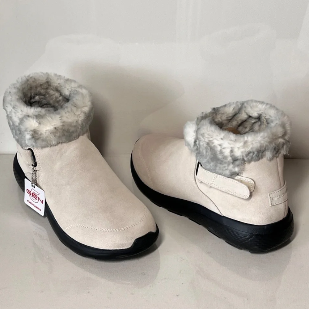 Skechers On the GO City 2 Cuddle Up Suede and Faux Fur Ankle Boots - Picture 2 of 7